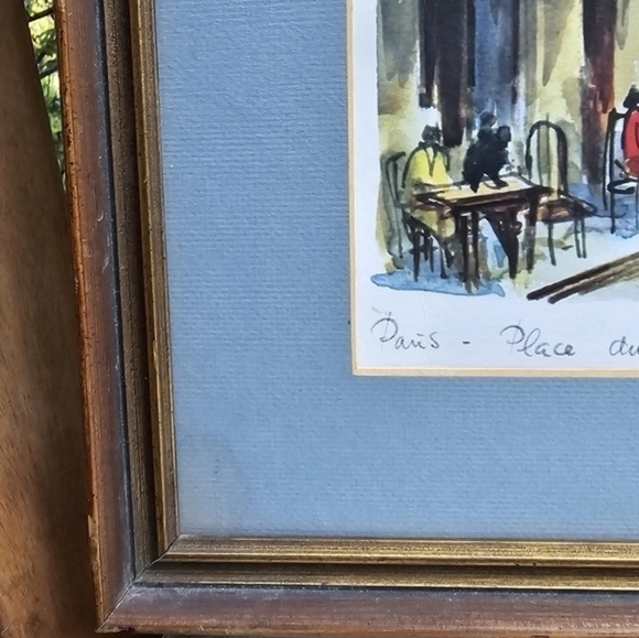 Vintage print of Place du Centre, signed Raphael. - Picture 2 of 14